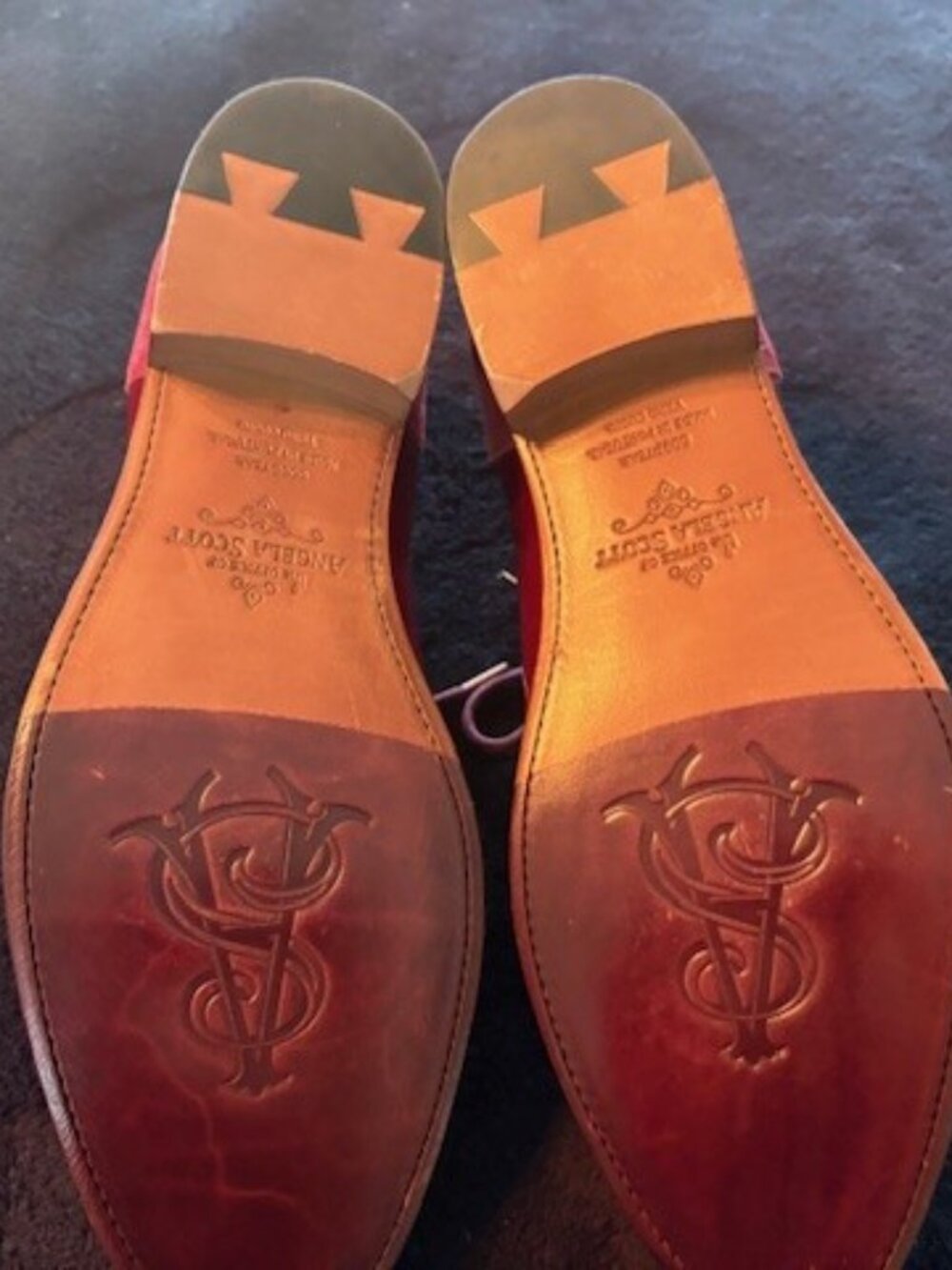OAS Burgundy Suede and Patent Leather Oxford - Size 41/10 - $400 - Picture 3 of 3